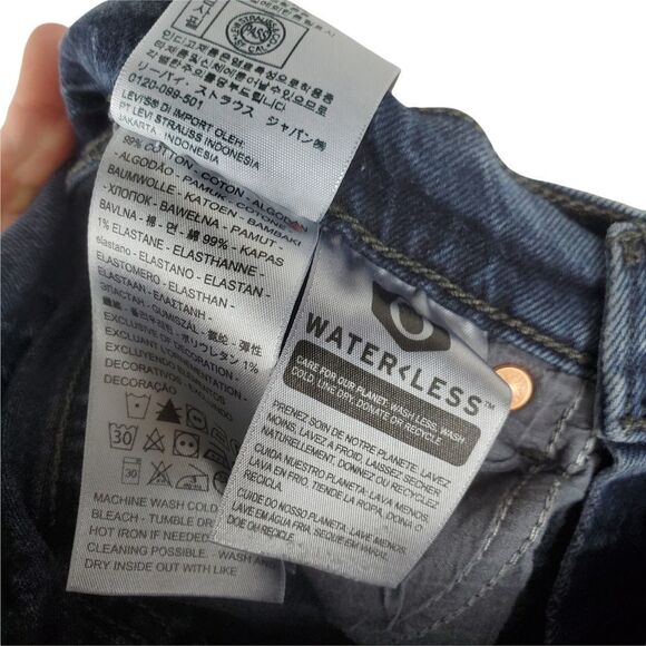 LEVIS Wedgie Distressed Denim Jeans Wild Bunch Black High Rise Premium Vtg Wash - Picture 10 of 11